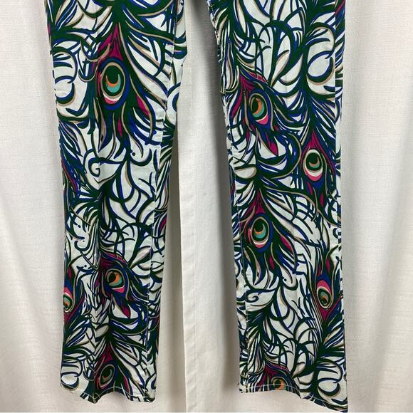 Lilly Pulitzer Tickle Me Fancy Peacock Feather Palm Beach Fit Pants Sz.6 - Picture 5 of 13